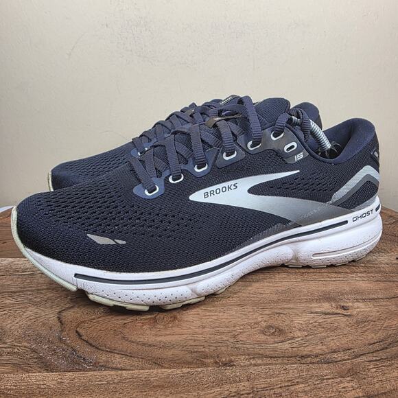 Brooks Ghost 15 Womens Navy Blue Size 9 Athletic Running Shoes 1203801B450 - Picture 2 of 12